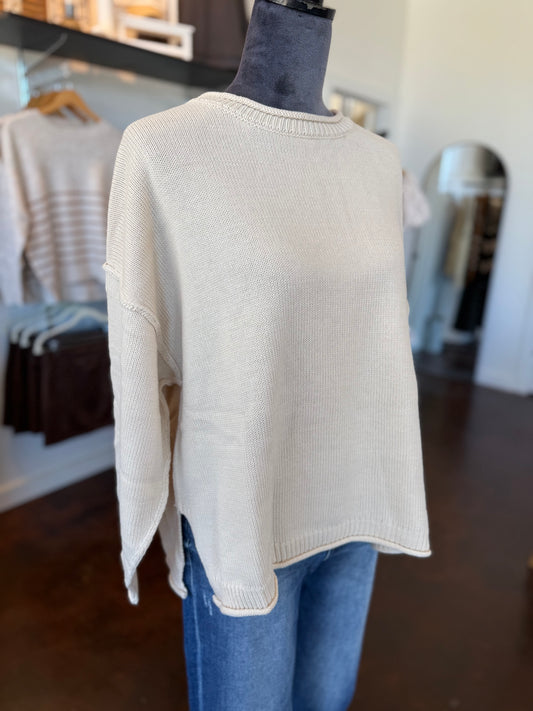 Edgy Everyday Sweater - Oatmeal