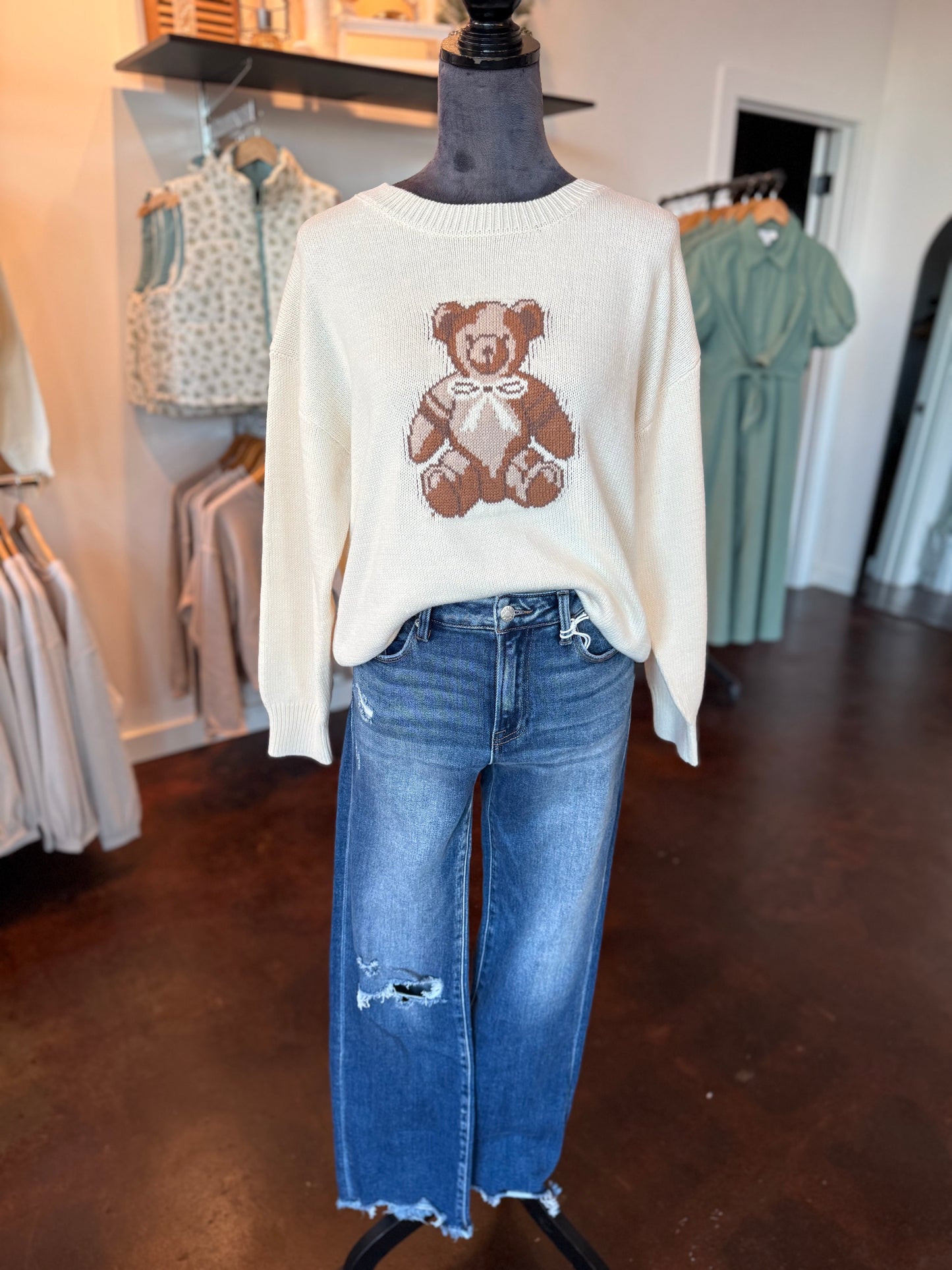 Teddy Knit Pullover Sweater