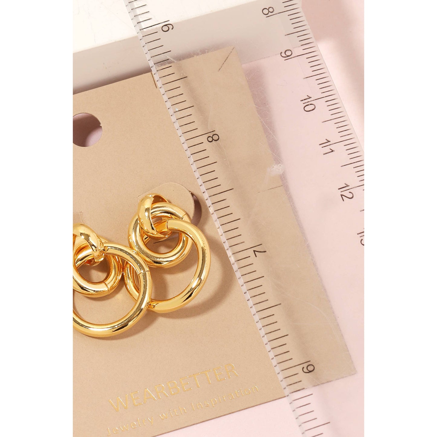 Linked Tube Hoops Drop Earrings