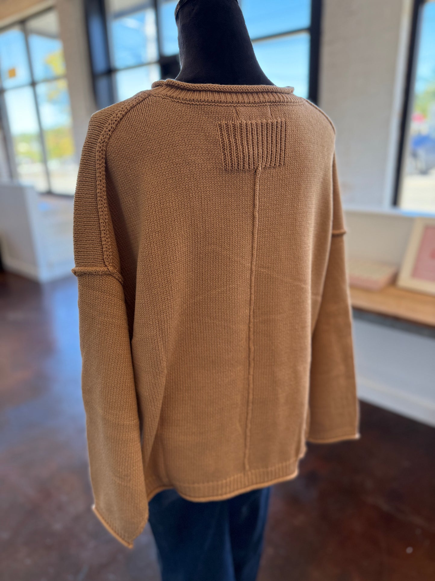 Edgy Everyday Sweater - Tan
