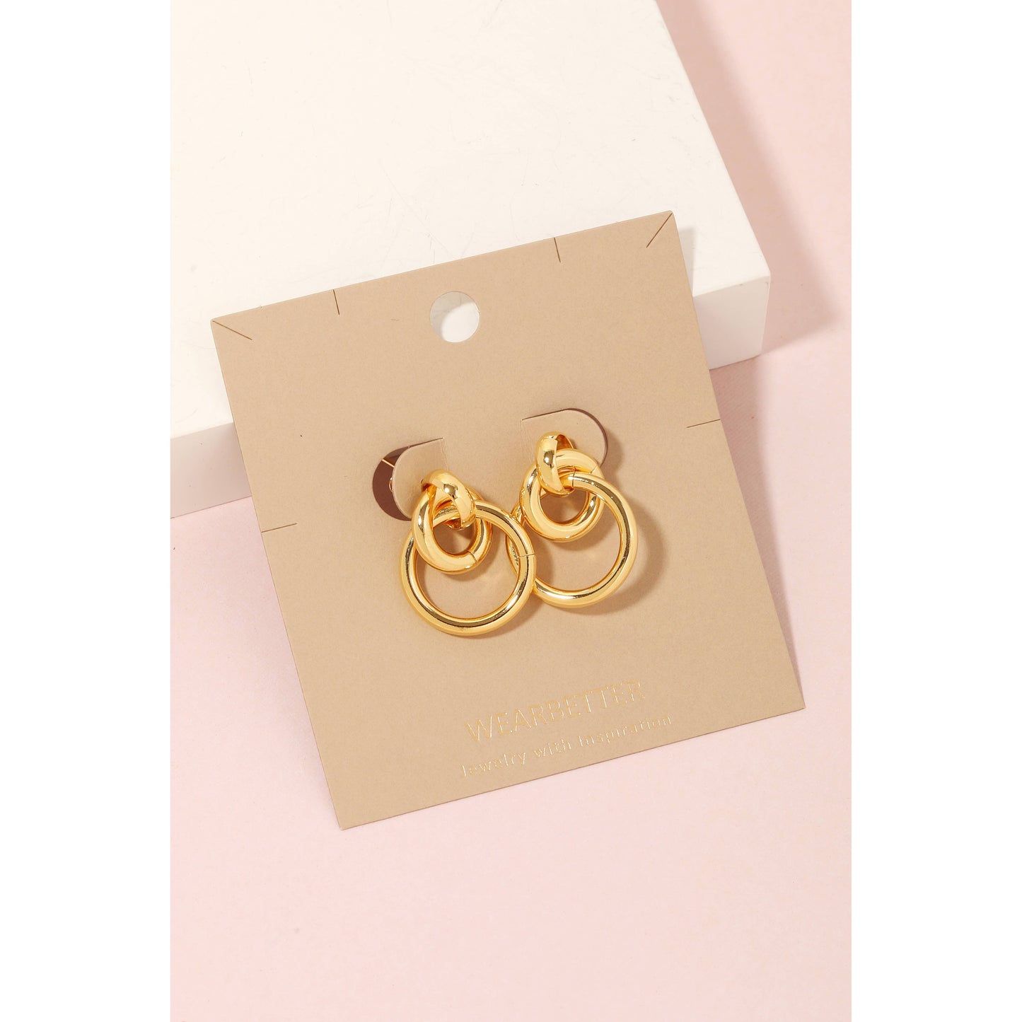 Linked Tube Hoops Drop Earrings