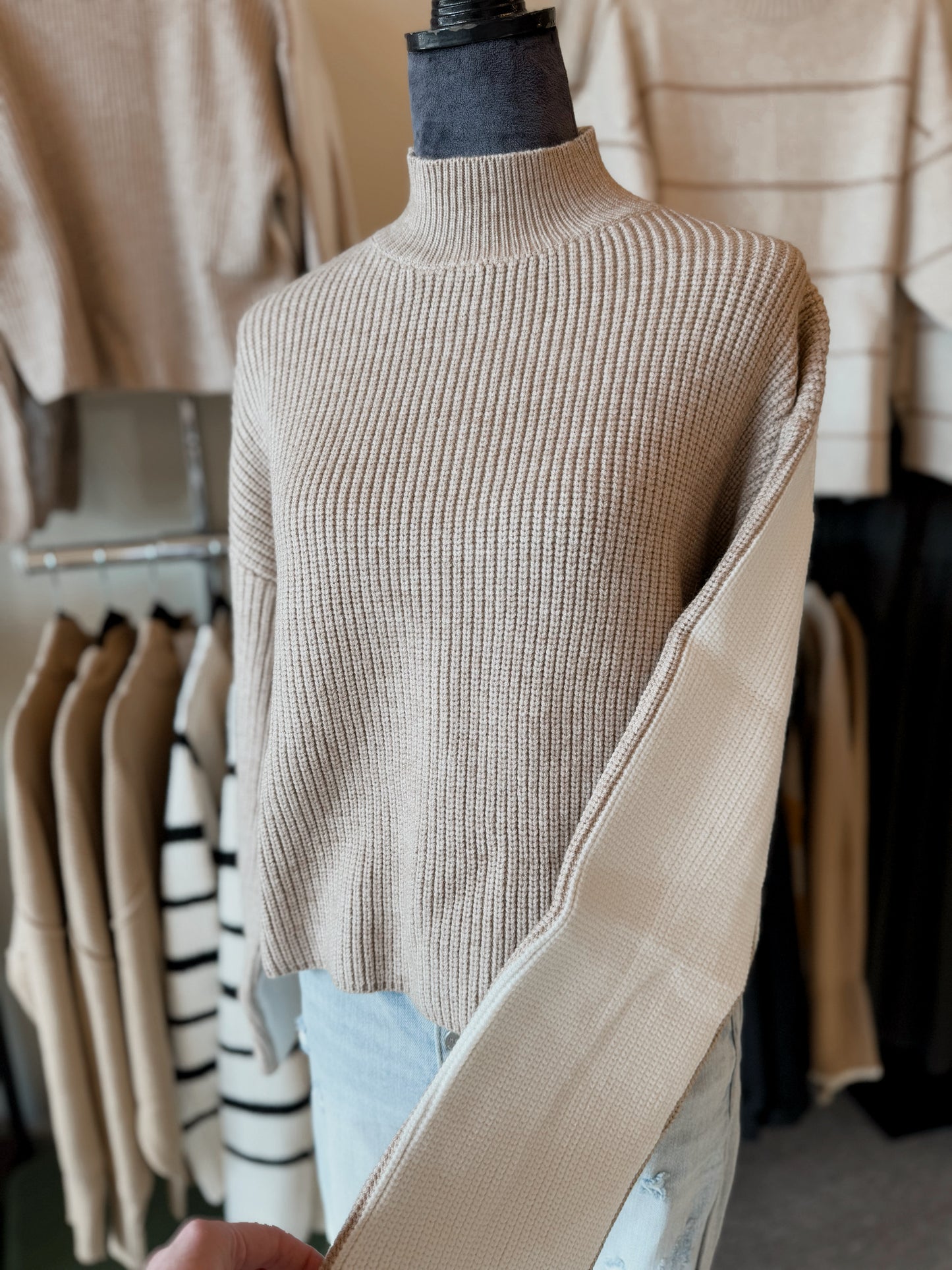 January Snow Colorblock Sweater