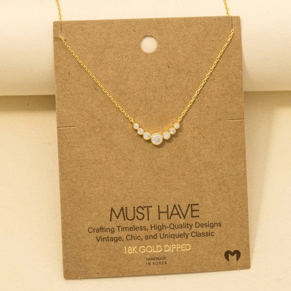 Elegant Jewel Link Charm Necklace