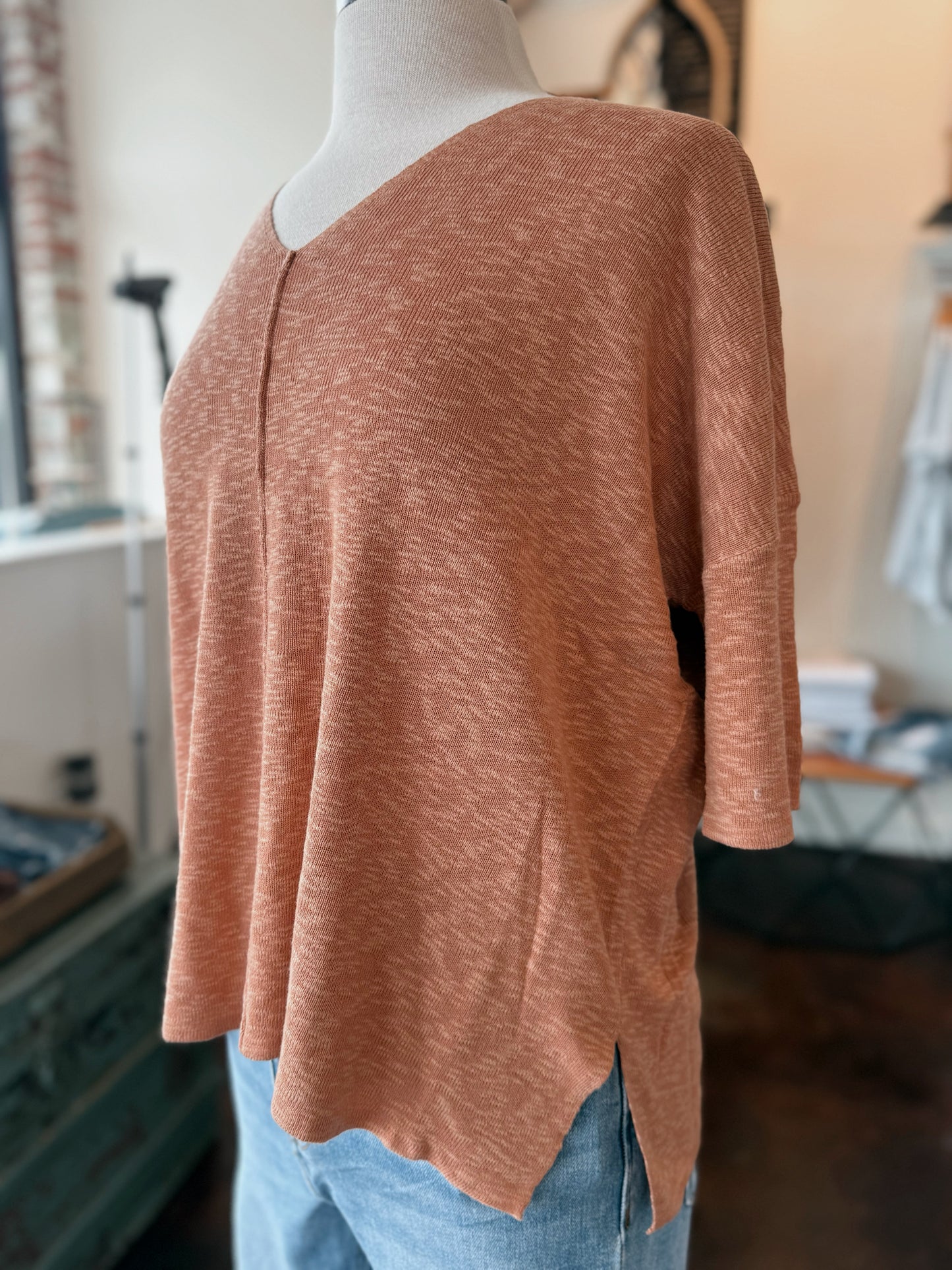 Anything But Basic Top - Terracotta