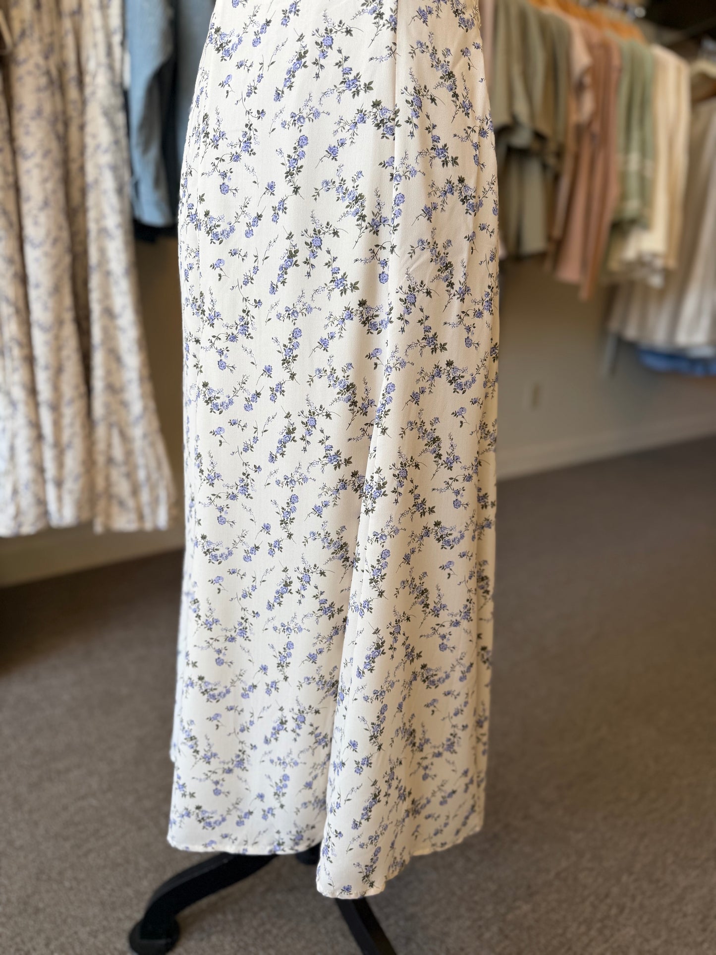 Porcelain Blues Midi Dress