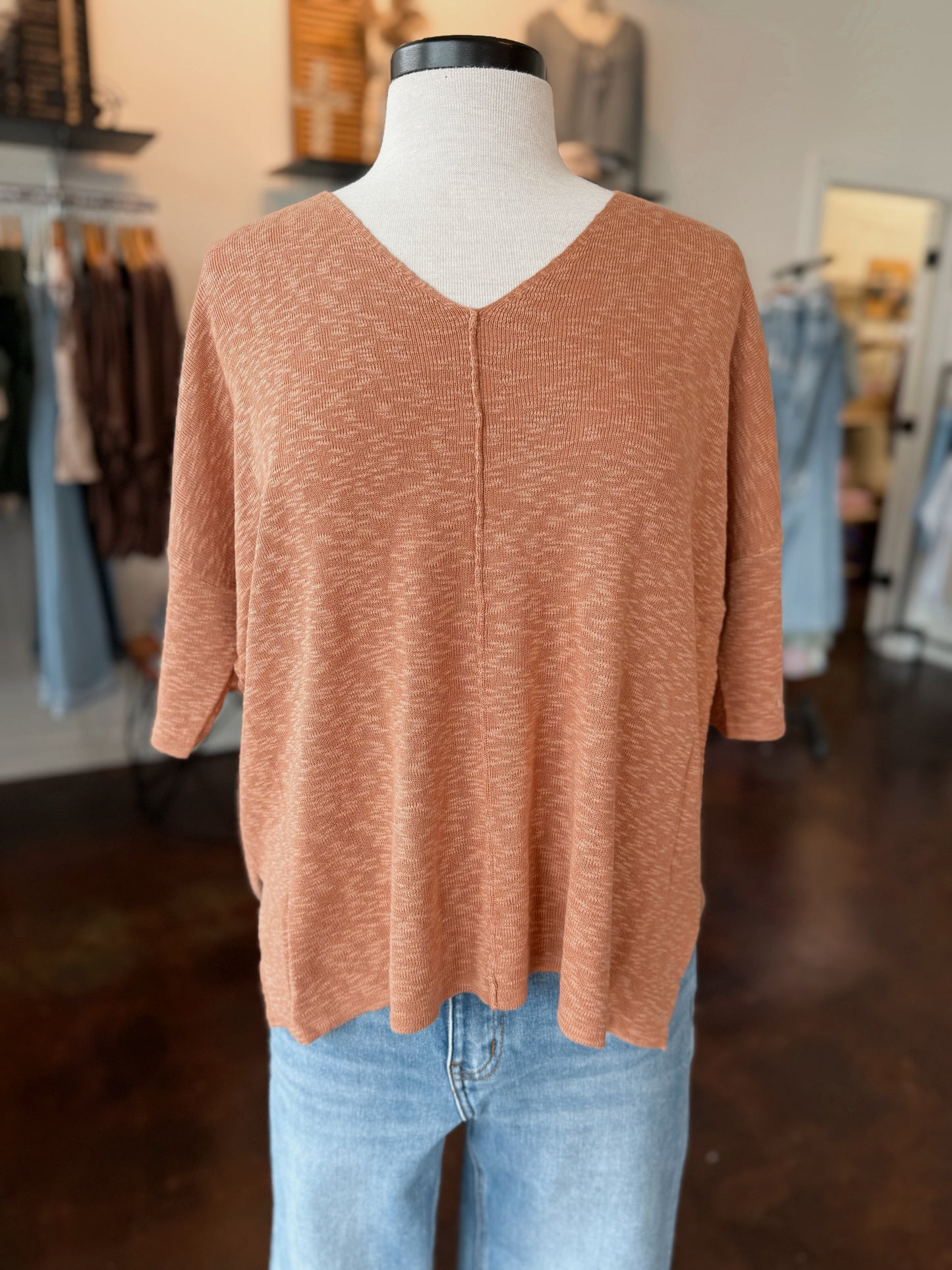 Anything But Basic Top - Terracotta