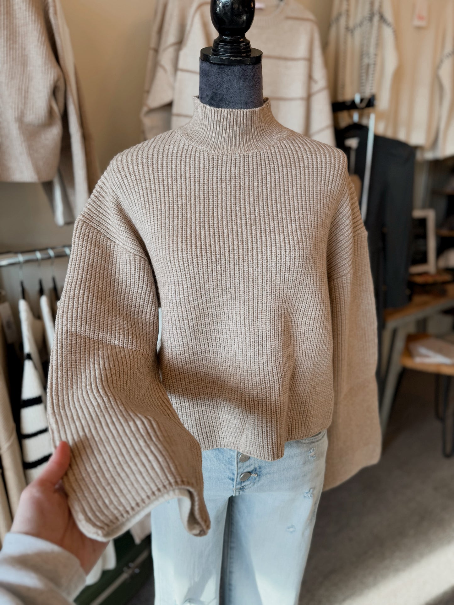 January Snow Colorblock Sweater