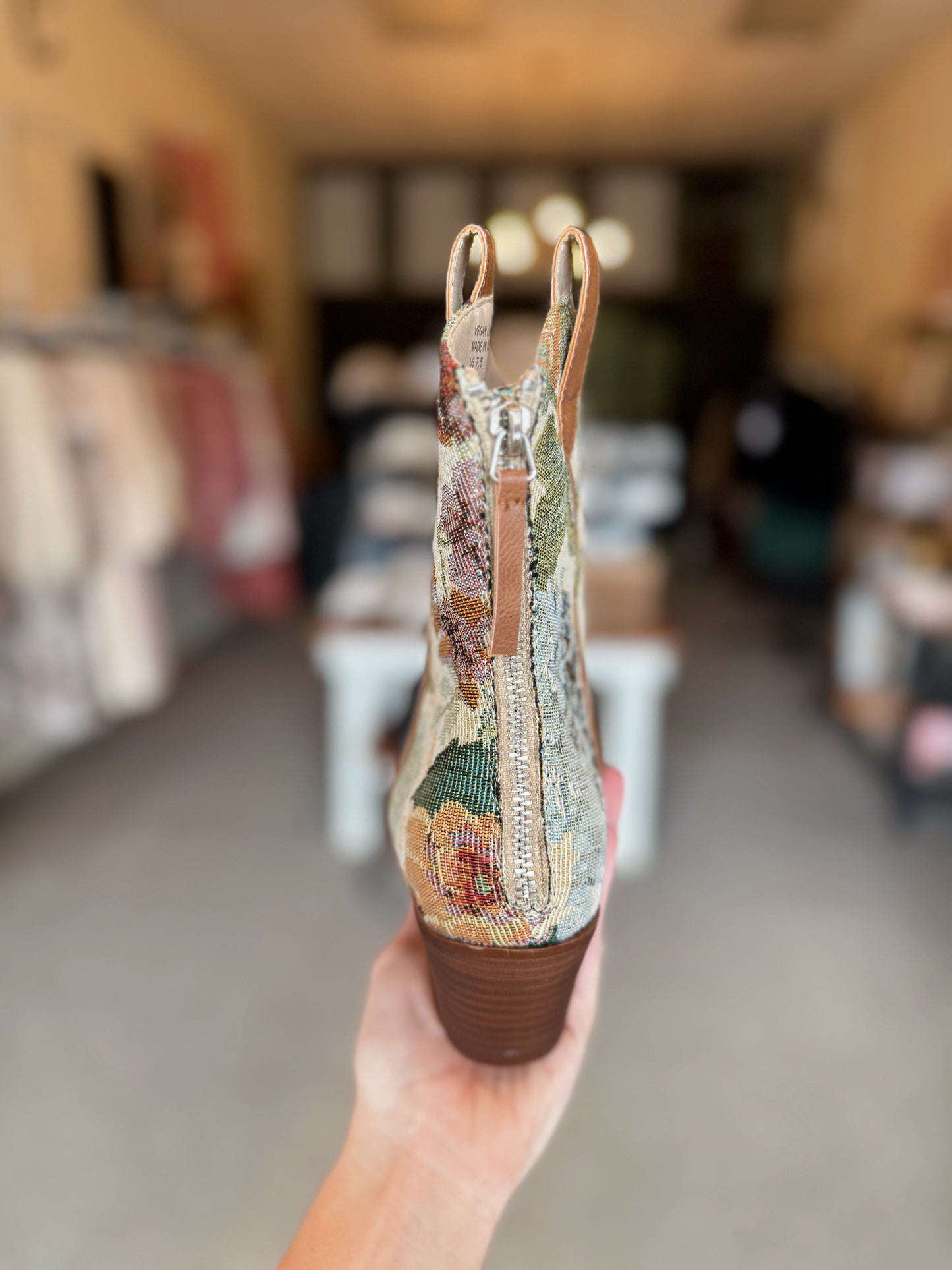 Vintage Floral Booties