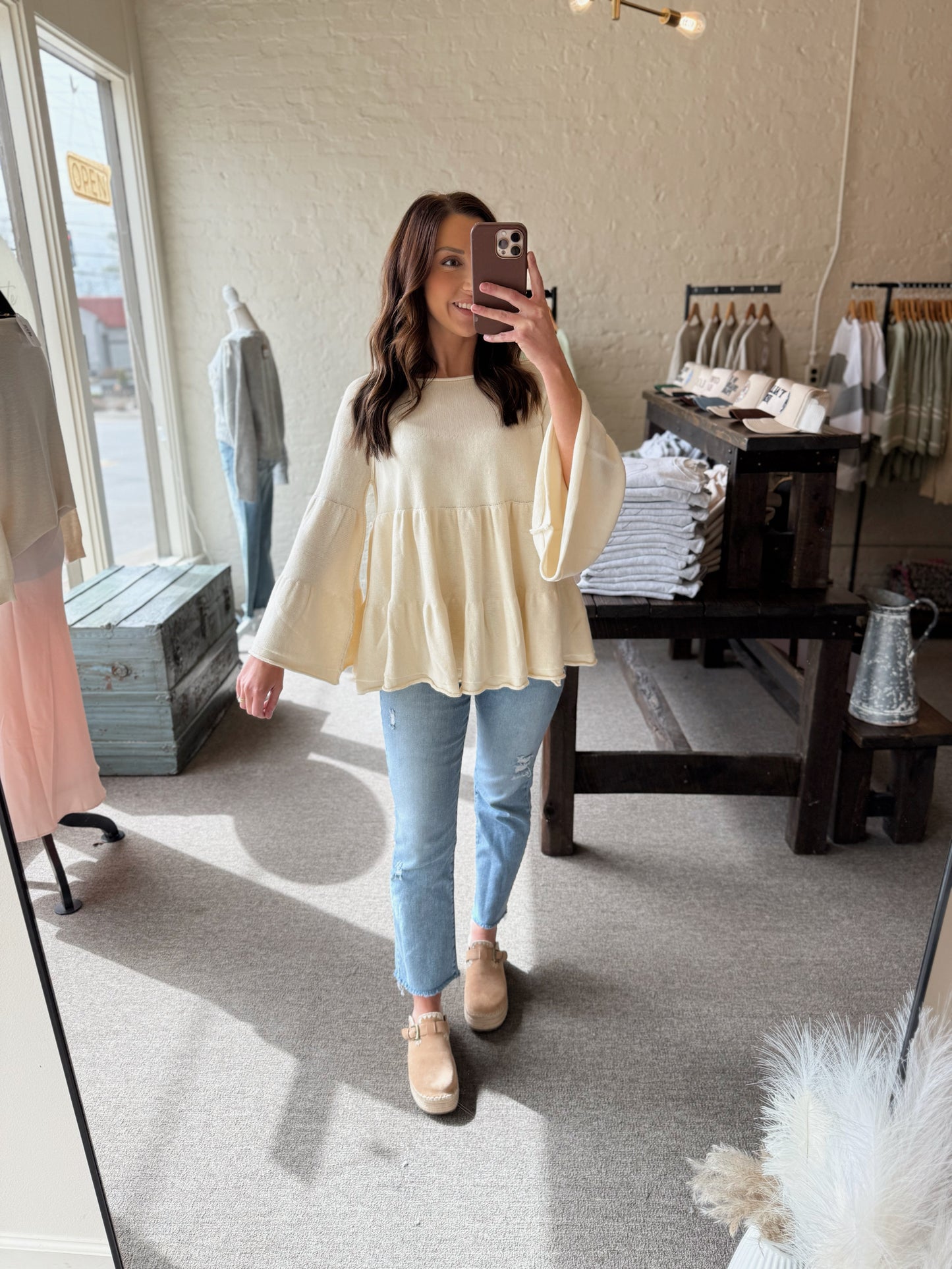 Sayin What I'm Thinkin' Babydoll Top