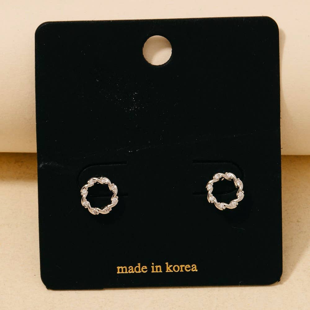 Studded Mini Twisted Stud Earrings