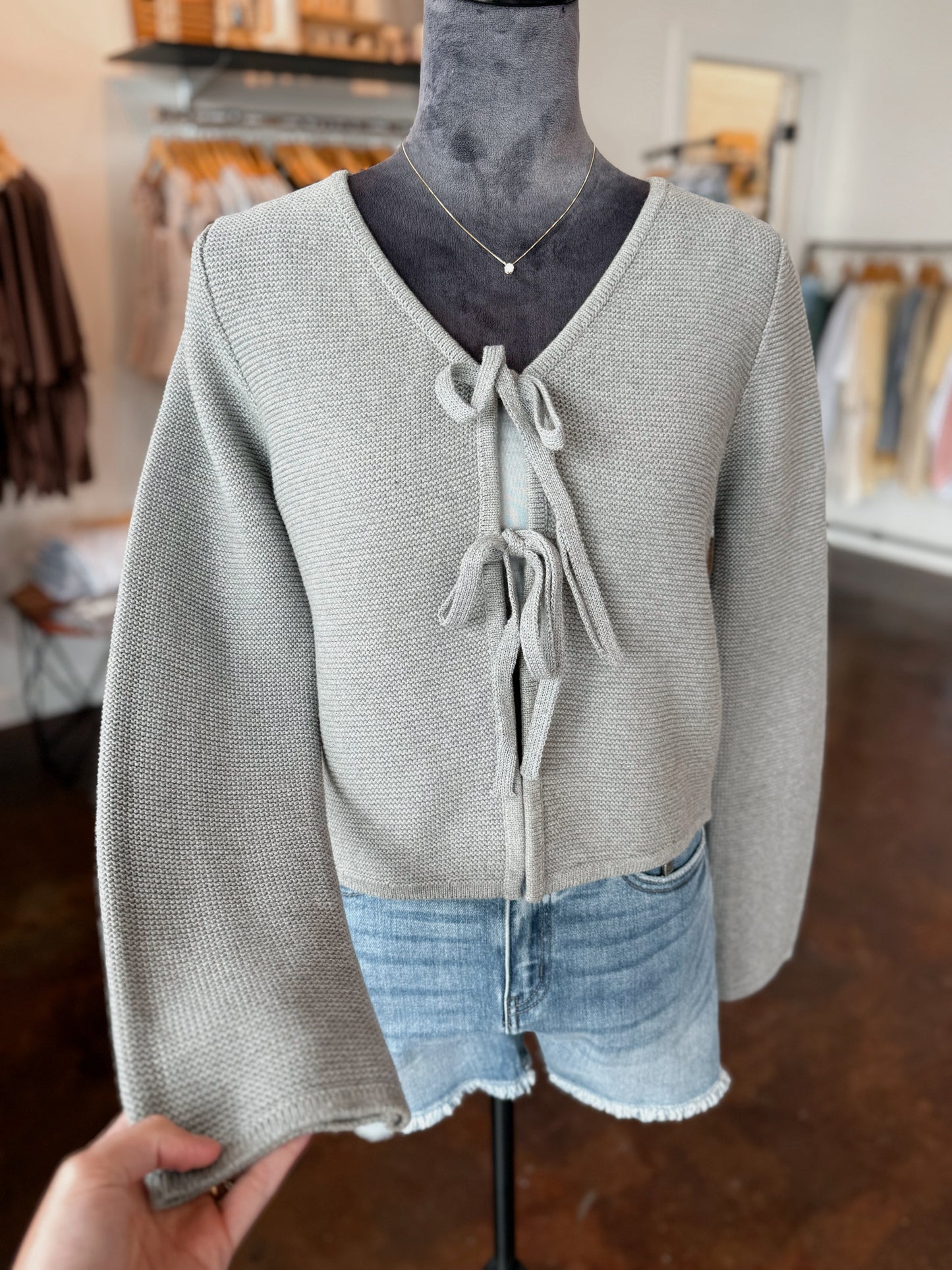 Tie Front Sweater