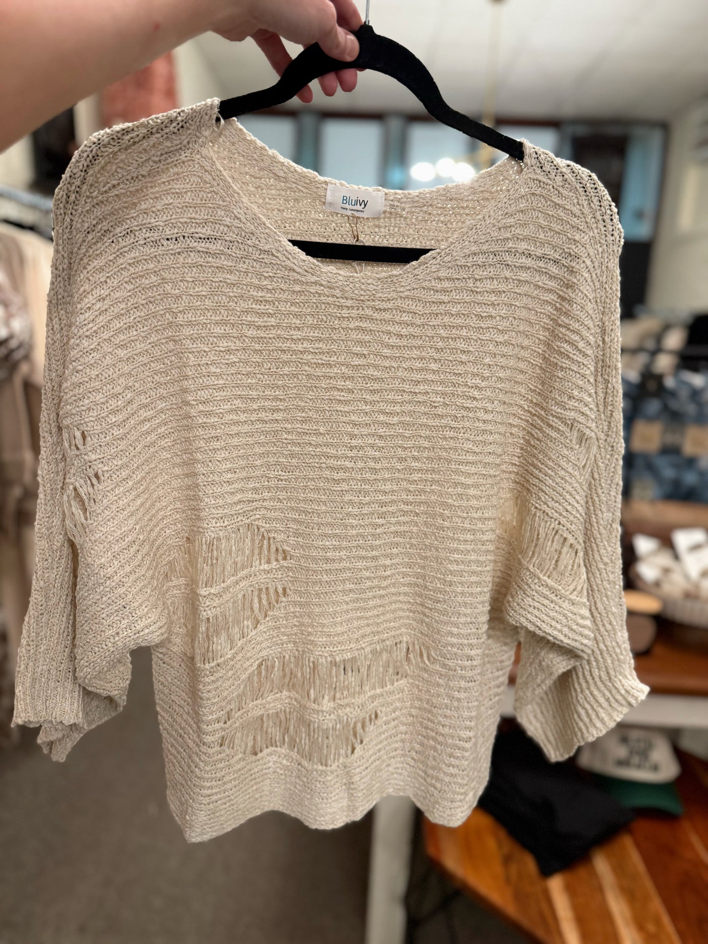 Edgy Distressed Sweater Top