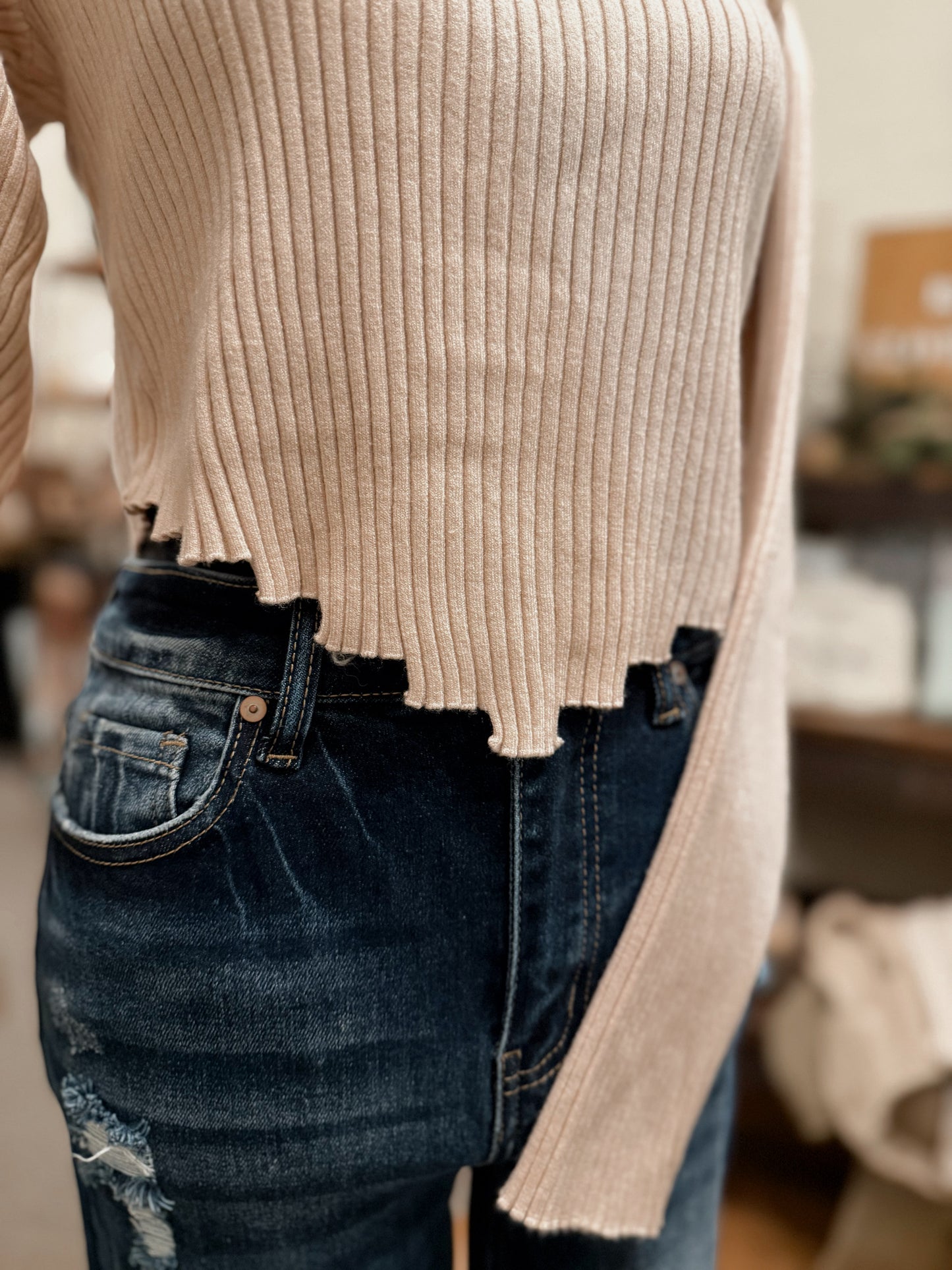 Edgy Ribbed Sweater