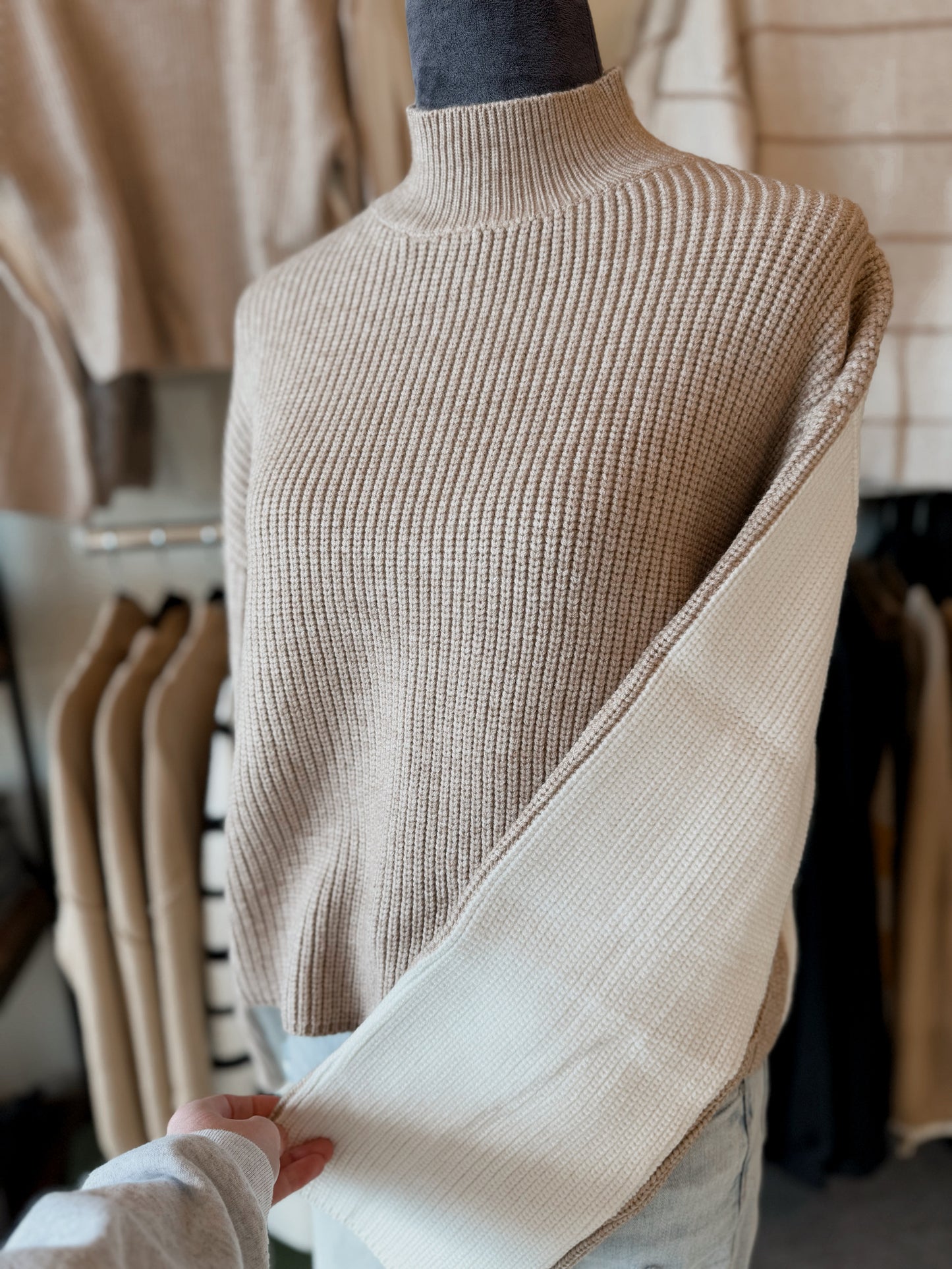 January Snow Colorblock Sweater