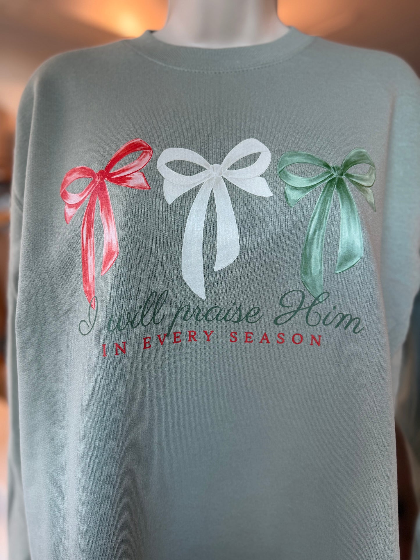 Praise Him Bows Pullover