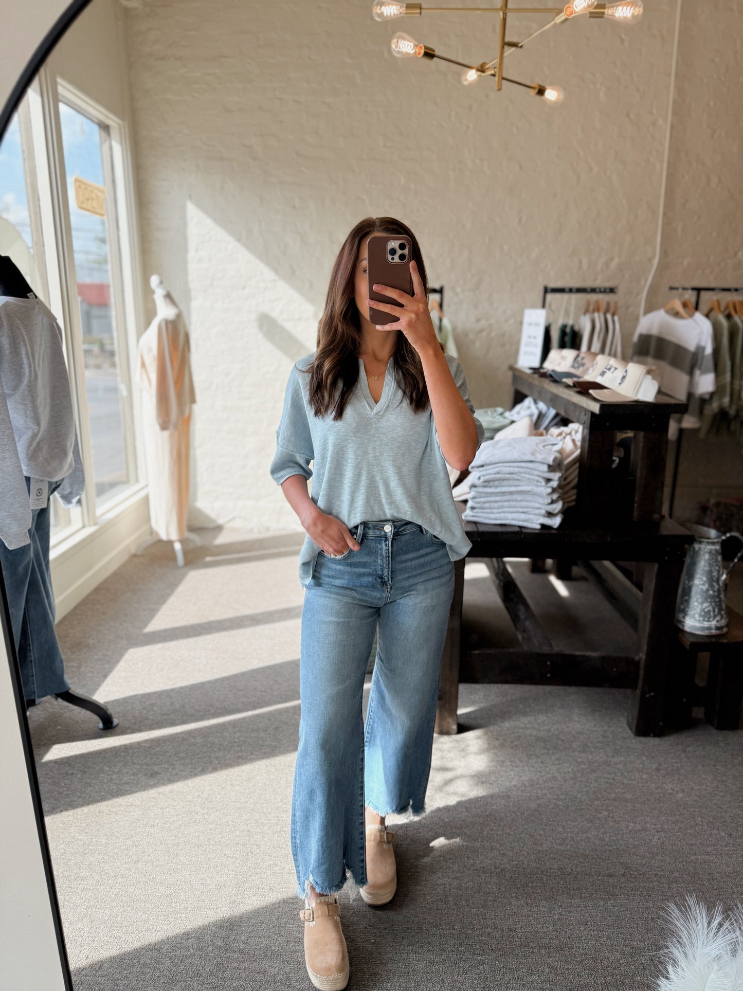 Breezy Everyday Top - Vintage Blue