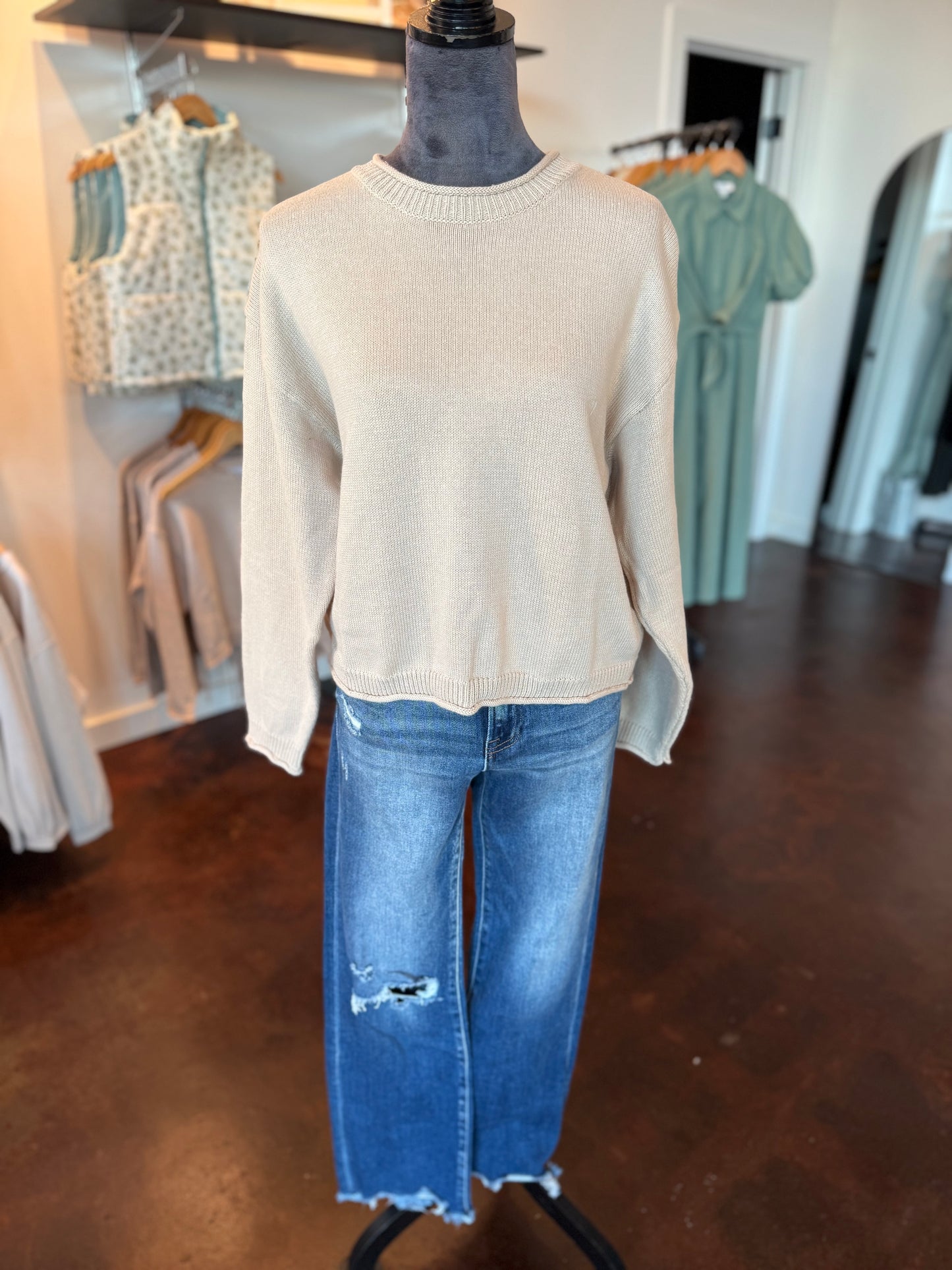 Tied Back Knit Sweater