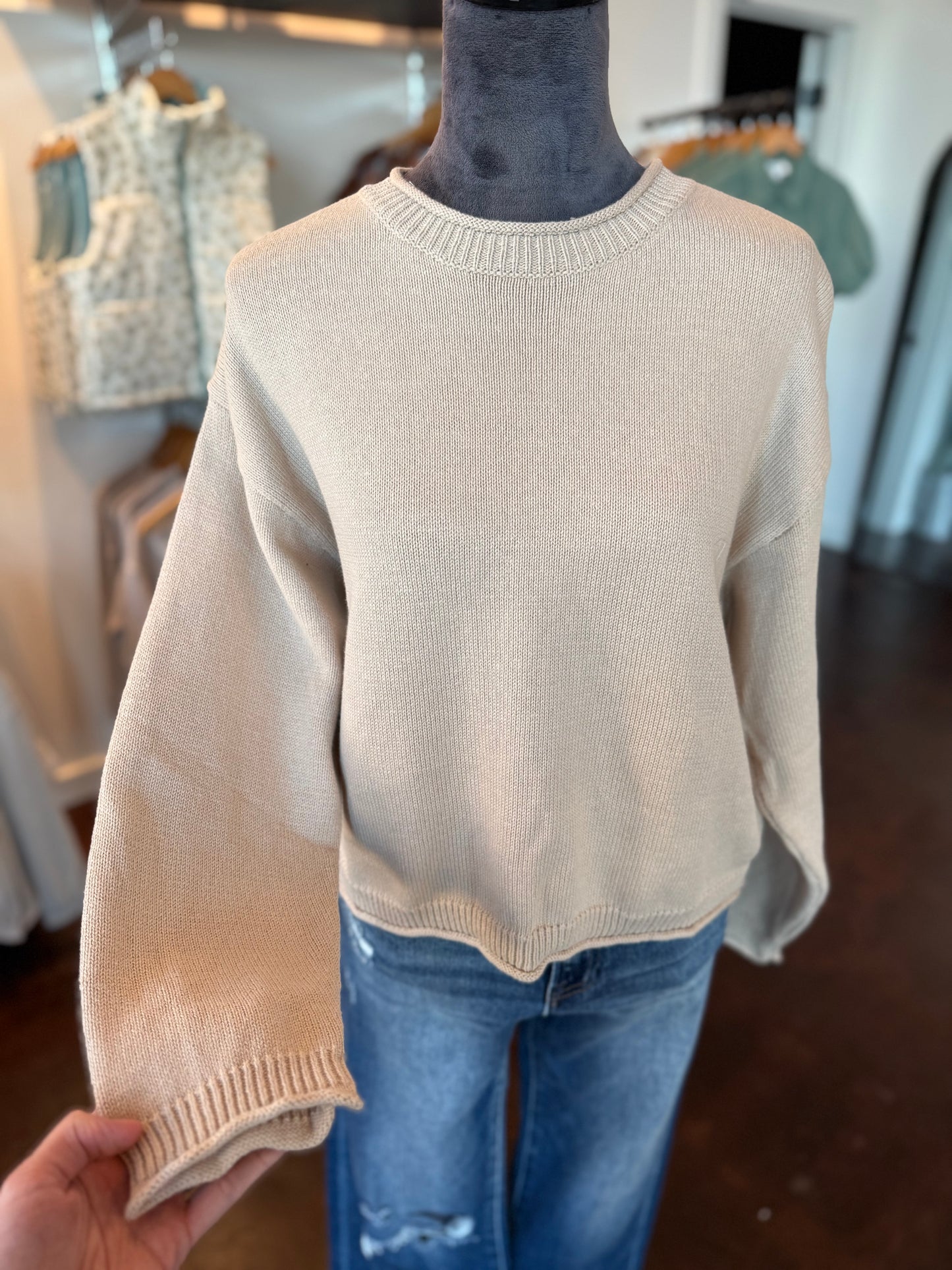 Tied Back Knit Sweater
