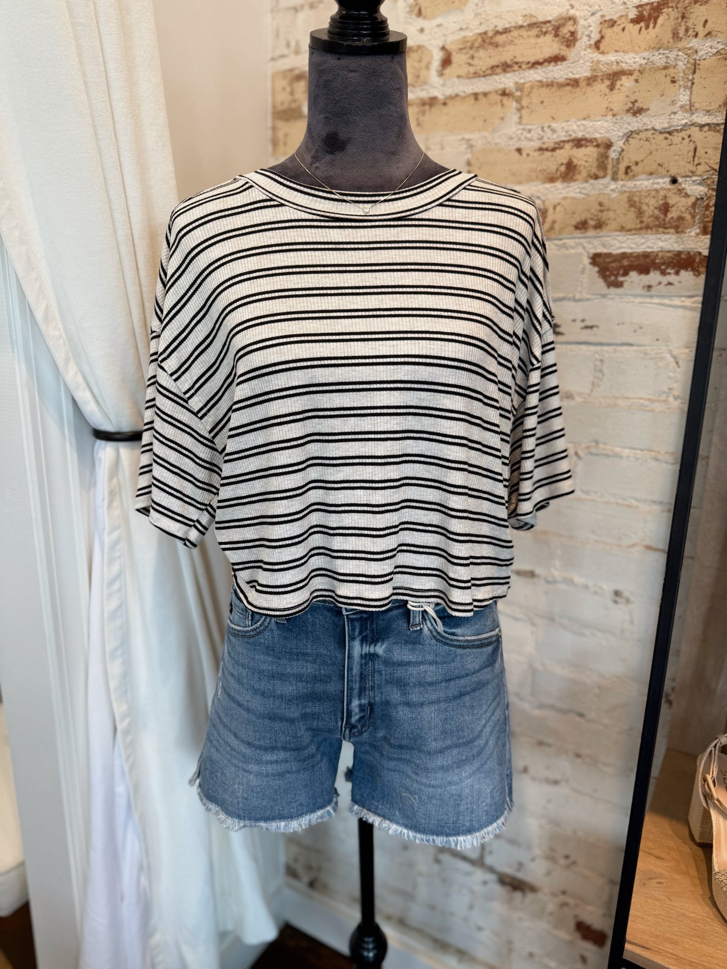 Lined Up Striped Top