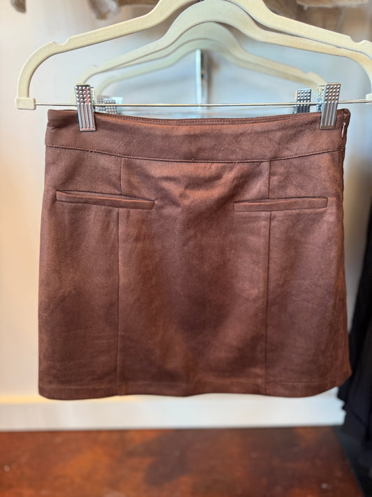 Suede Mini Skirt
