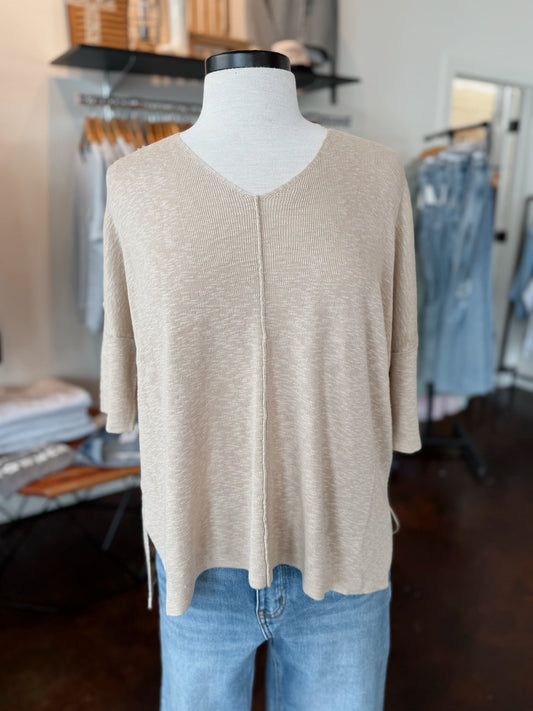 Anything But Basic Top - Beige