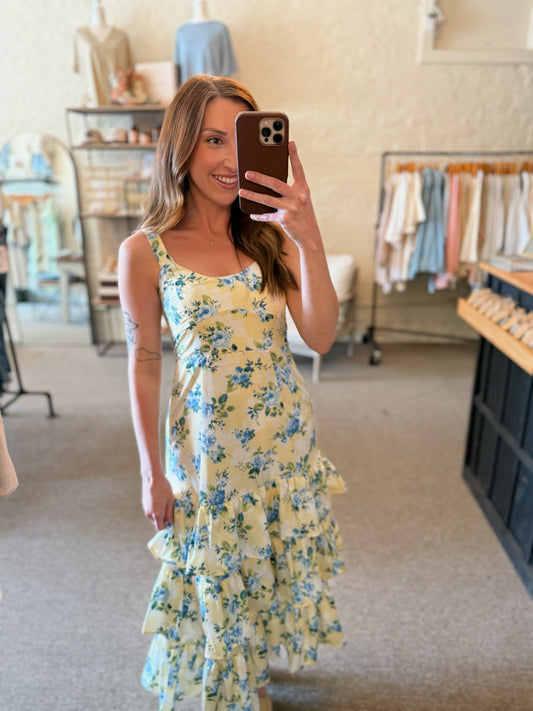 Sweet Summertime Floral Midi Dress