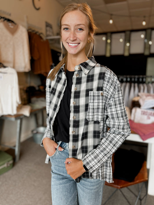 Black & White Plaid Flannel