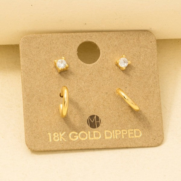 Mini Four Piece Stud Earrings Set