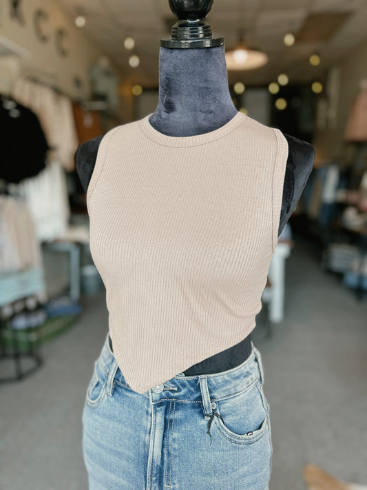 Western Feel Taupe Tank