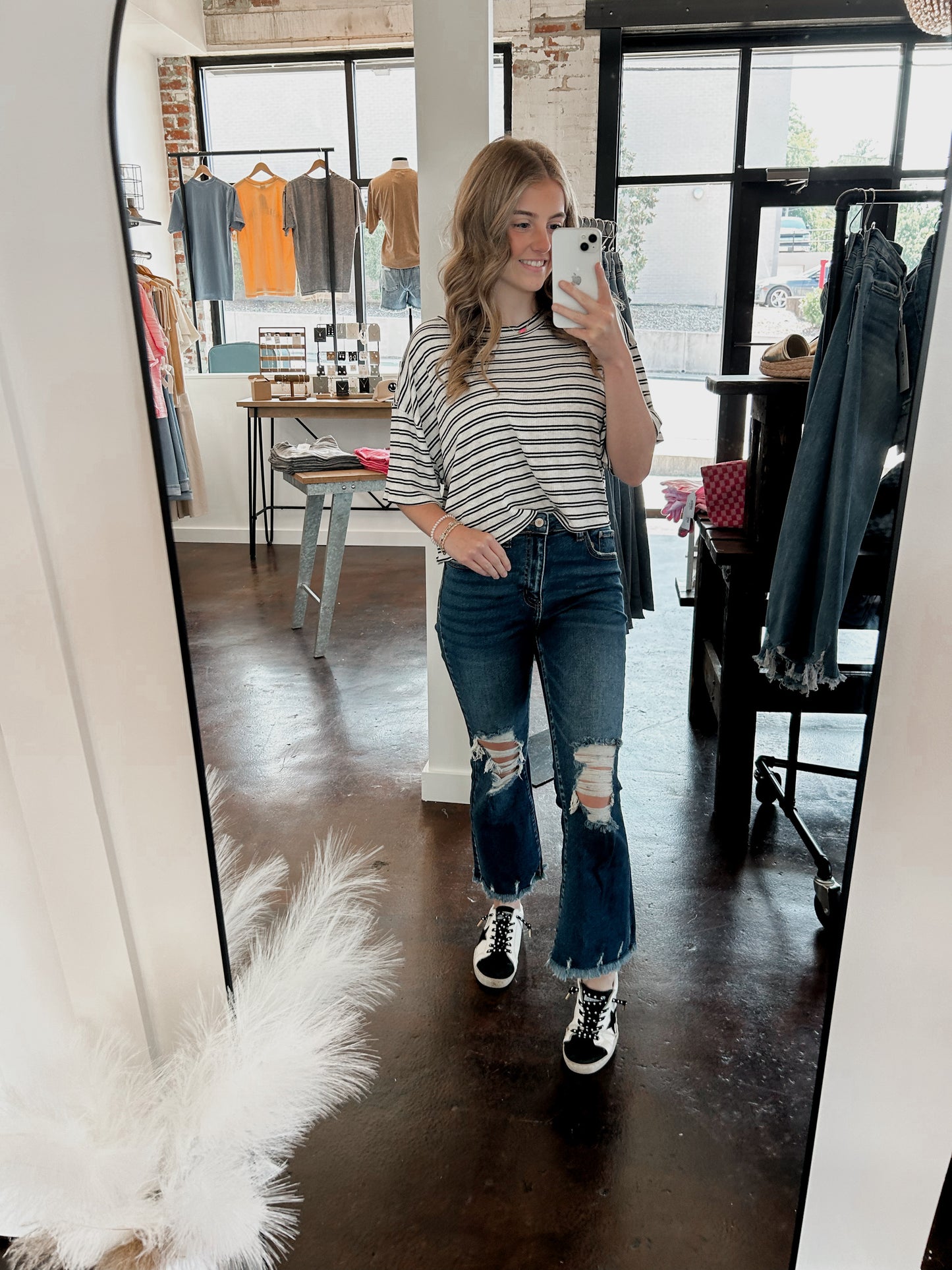 Lined Up Striped Top