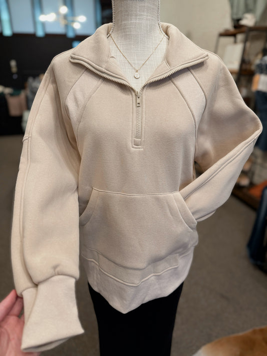 Half Zip Scuba Pullover