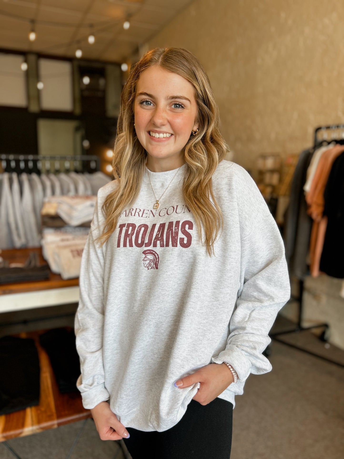 Vintage Style Trojans Pullover