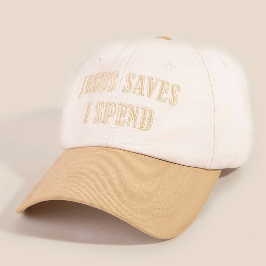 Jesus Saves I Spend Trucker Hat: KA