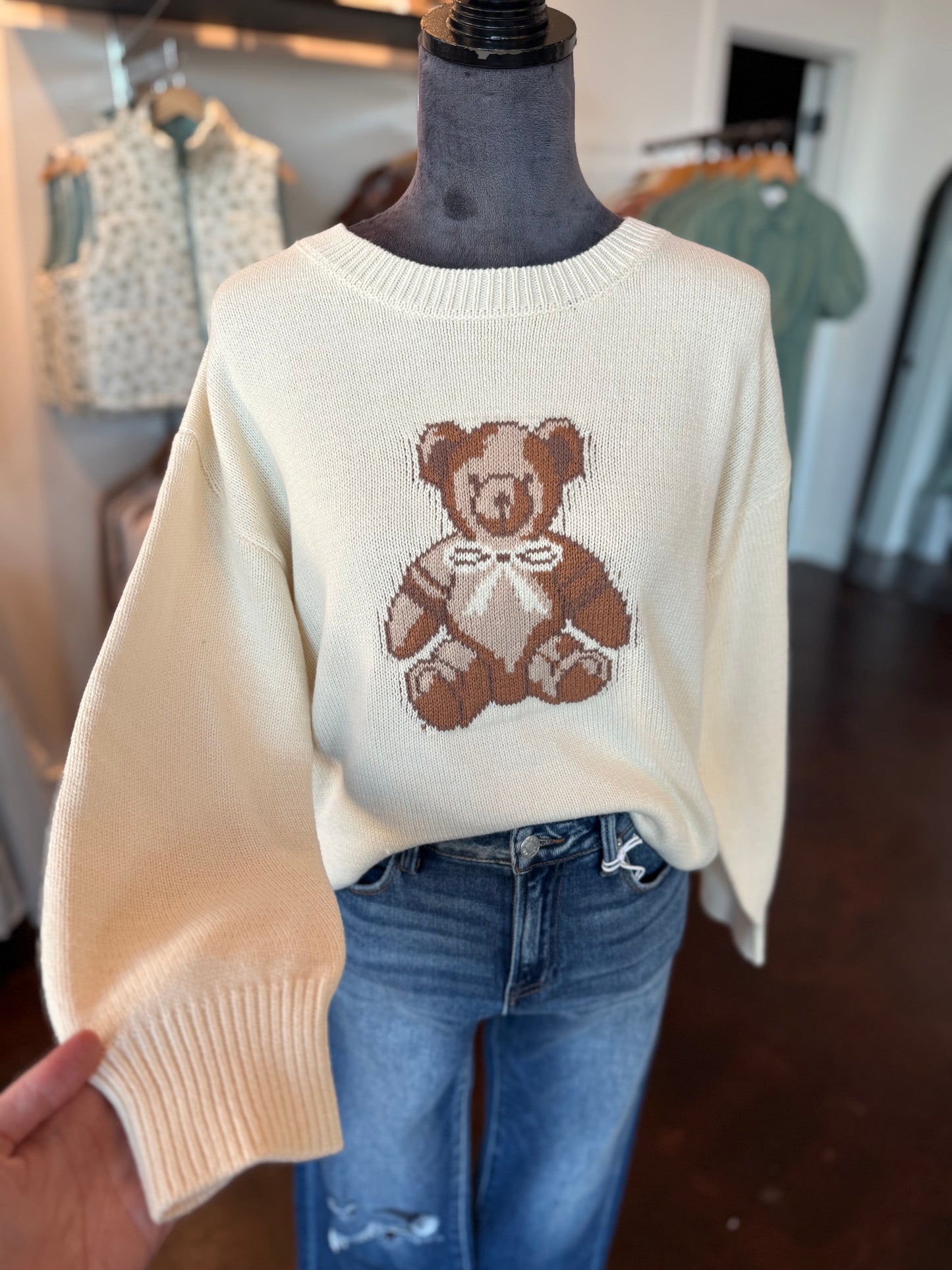 Teddy Knit Pullover Sweater