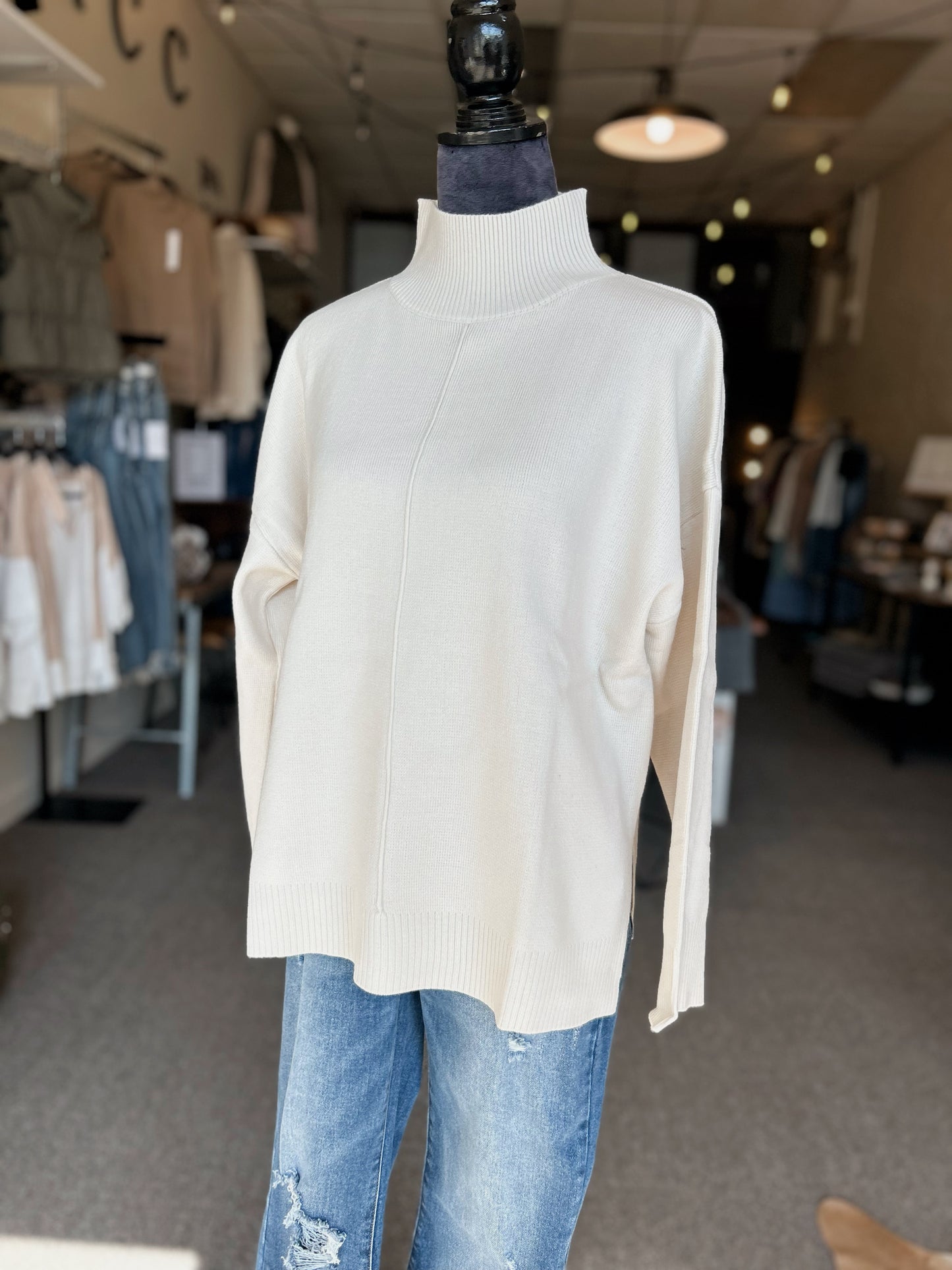 Cozy Chick Mock Neck Sweater