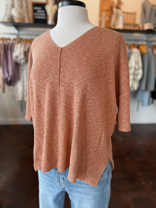 Anything But Basic Top - Terracotta
