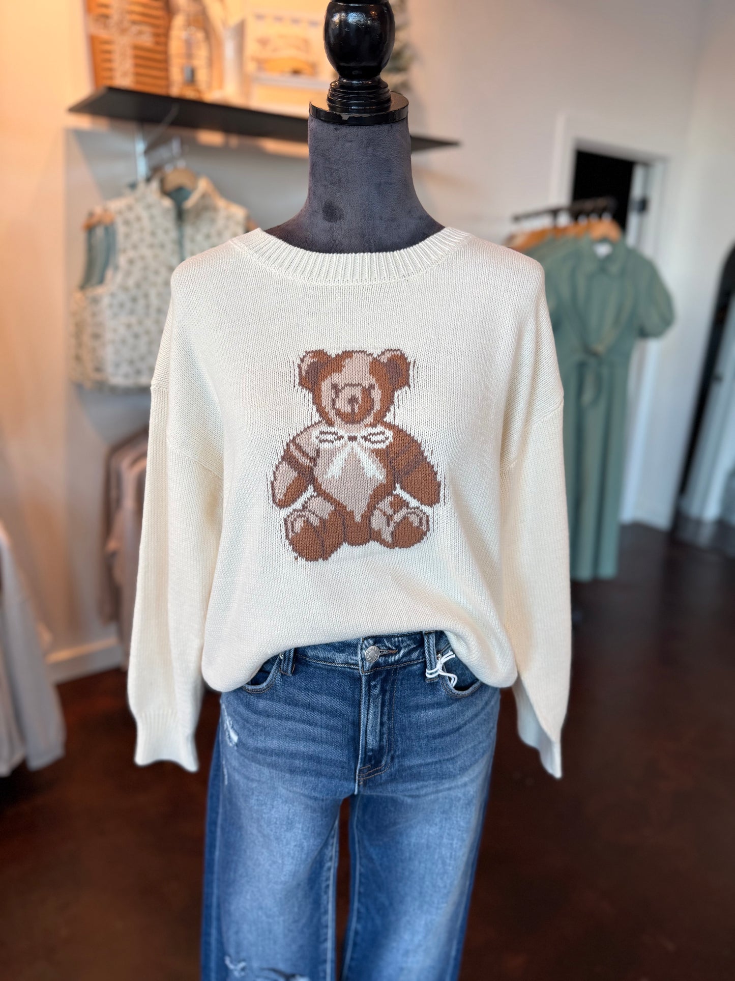 Teddy Knit Pullover Sweater