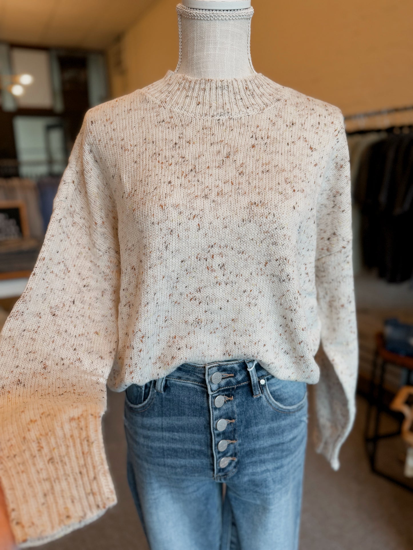 Everyday Speckled Knit Sweater