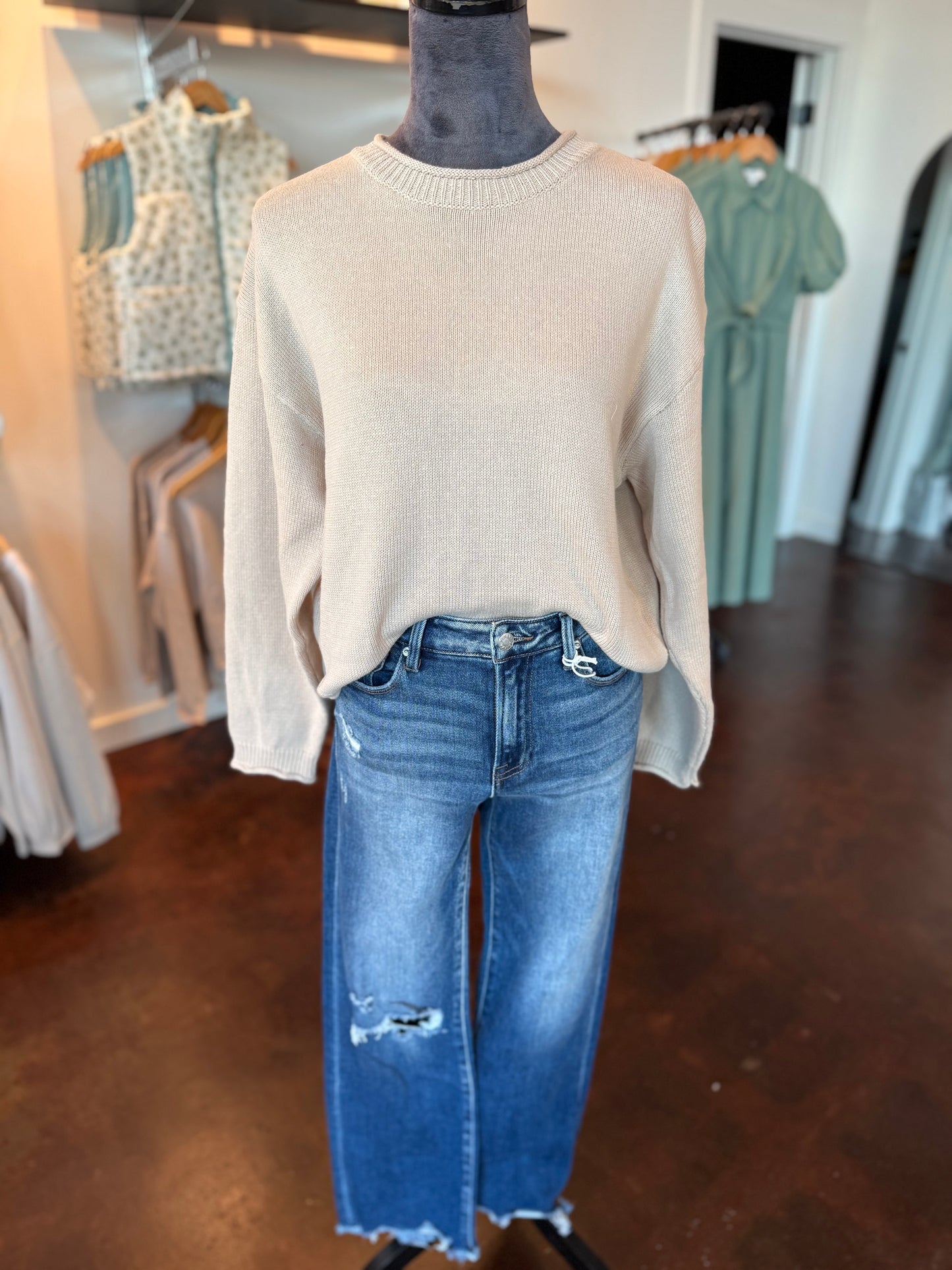 Tied Back Knit Sweater