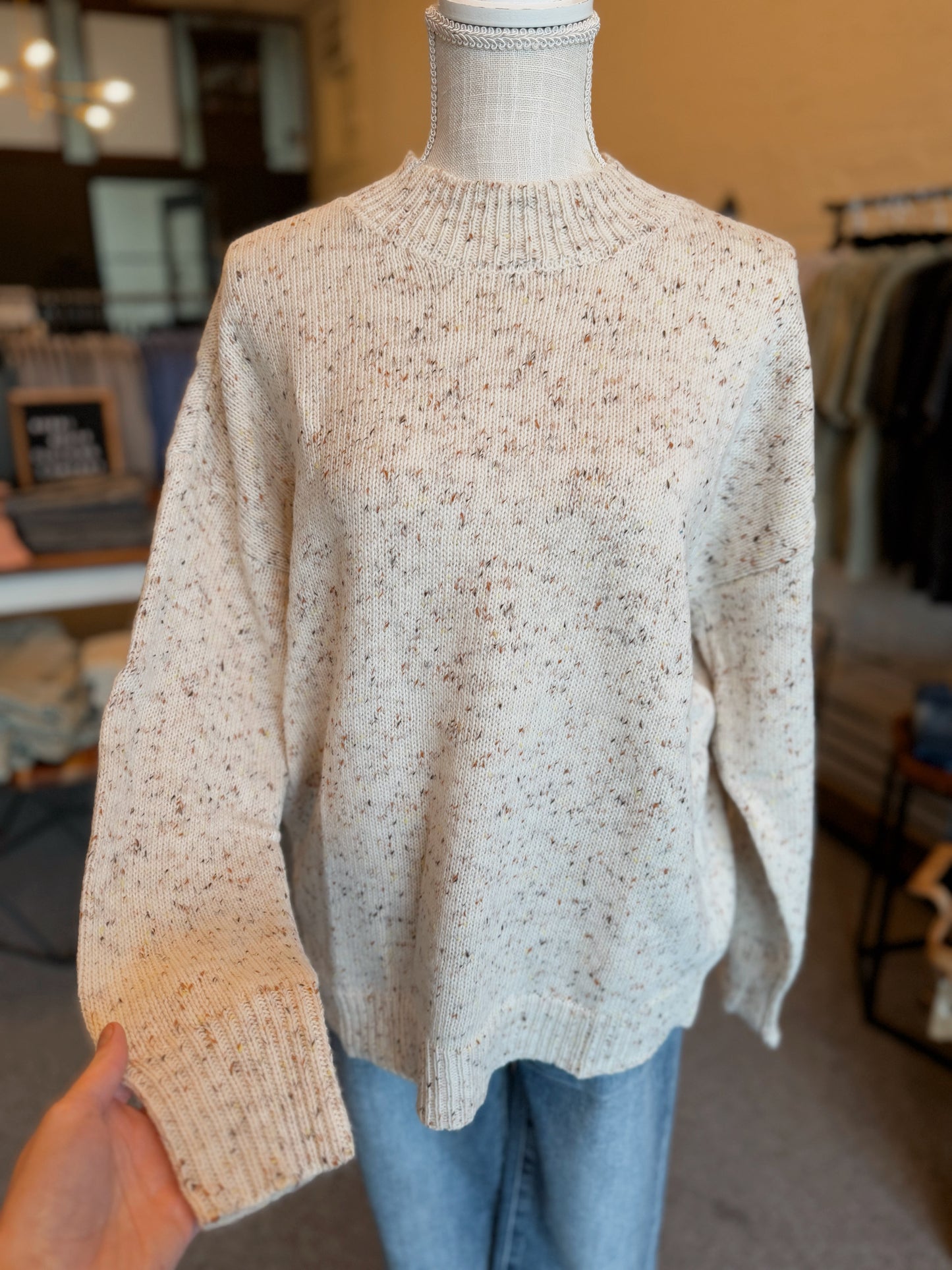 Everyday Speckled Knit Sweater