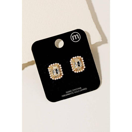 Stainless Steel Pearl Stud EarringS