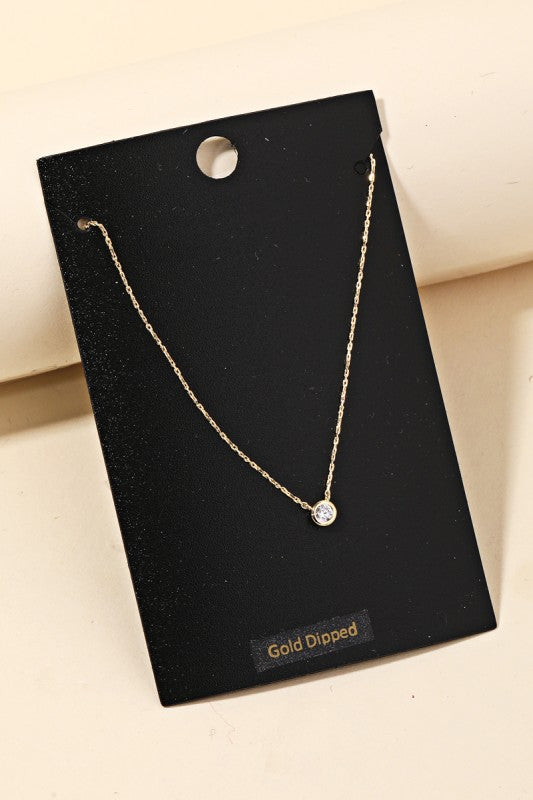 Dainty Diamond Stud Charm Necklace