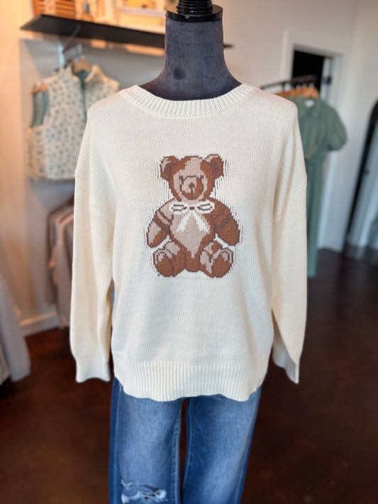 Teddy Knit Pullover Sweater