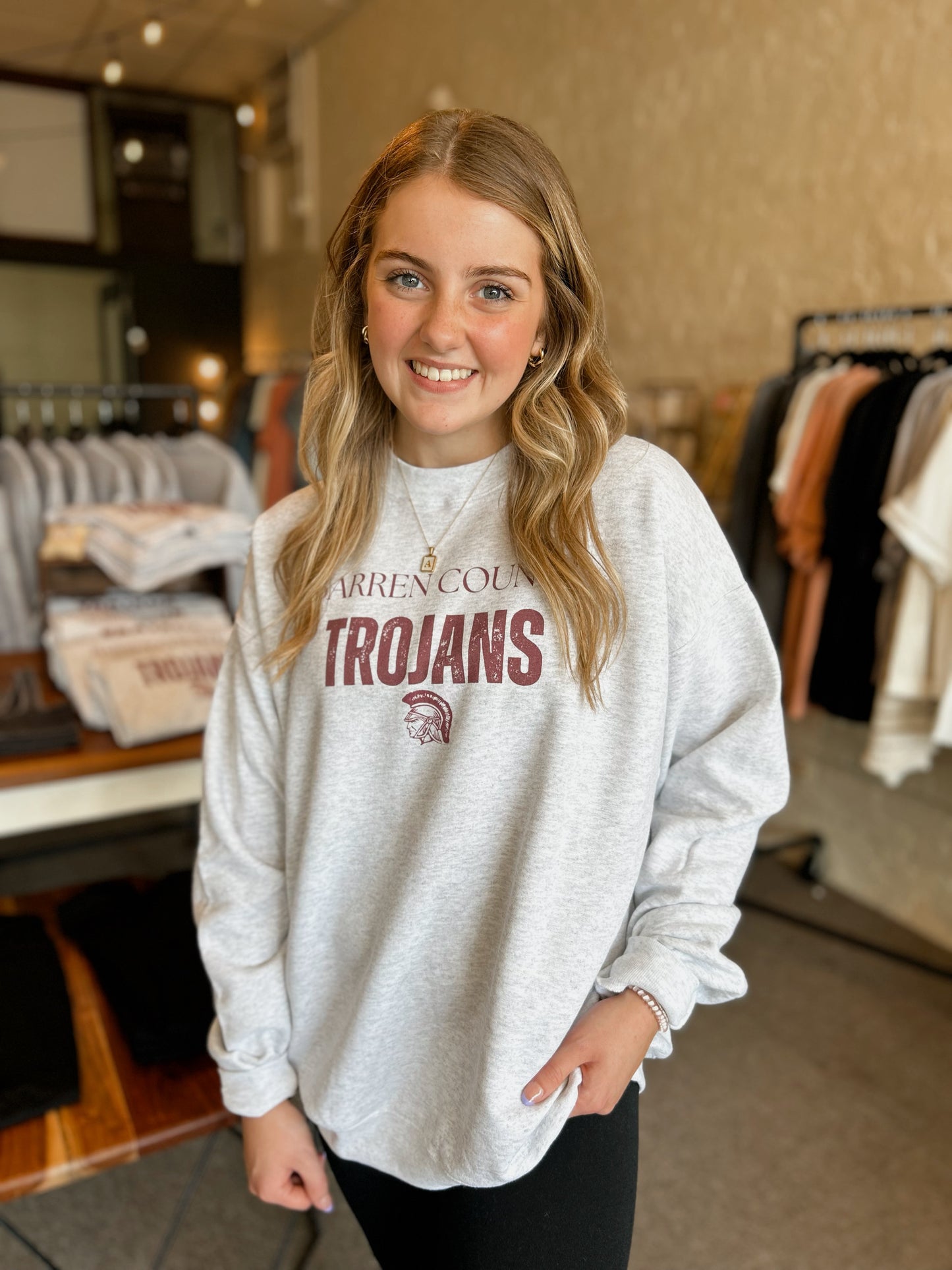 Vintage Style Trojans Pullover