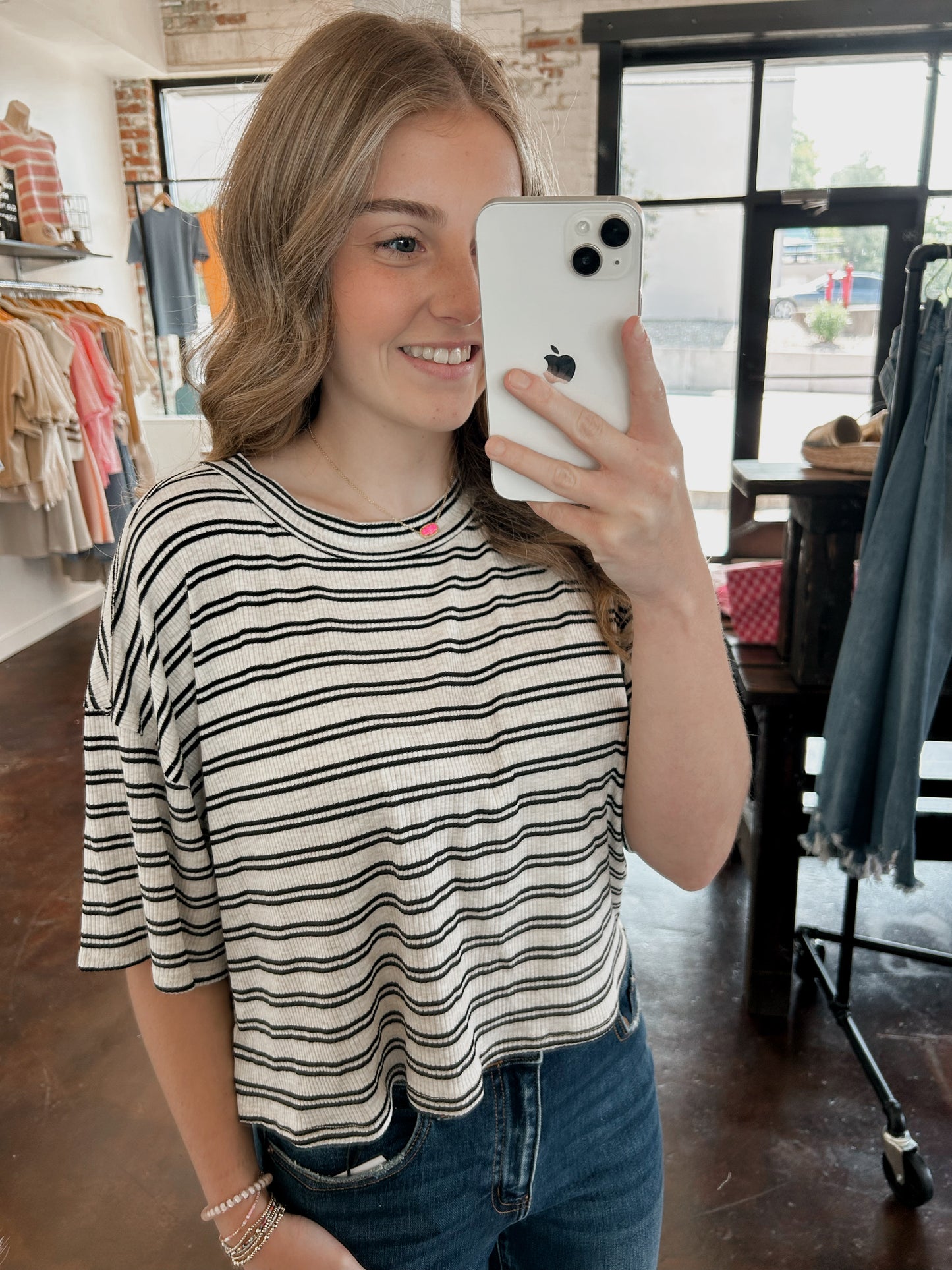 Lined Up Striped Top