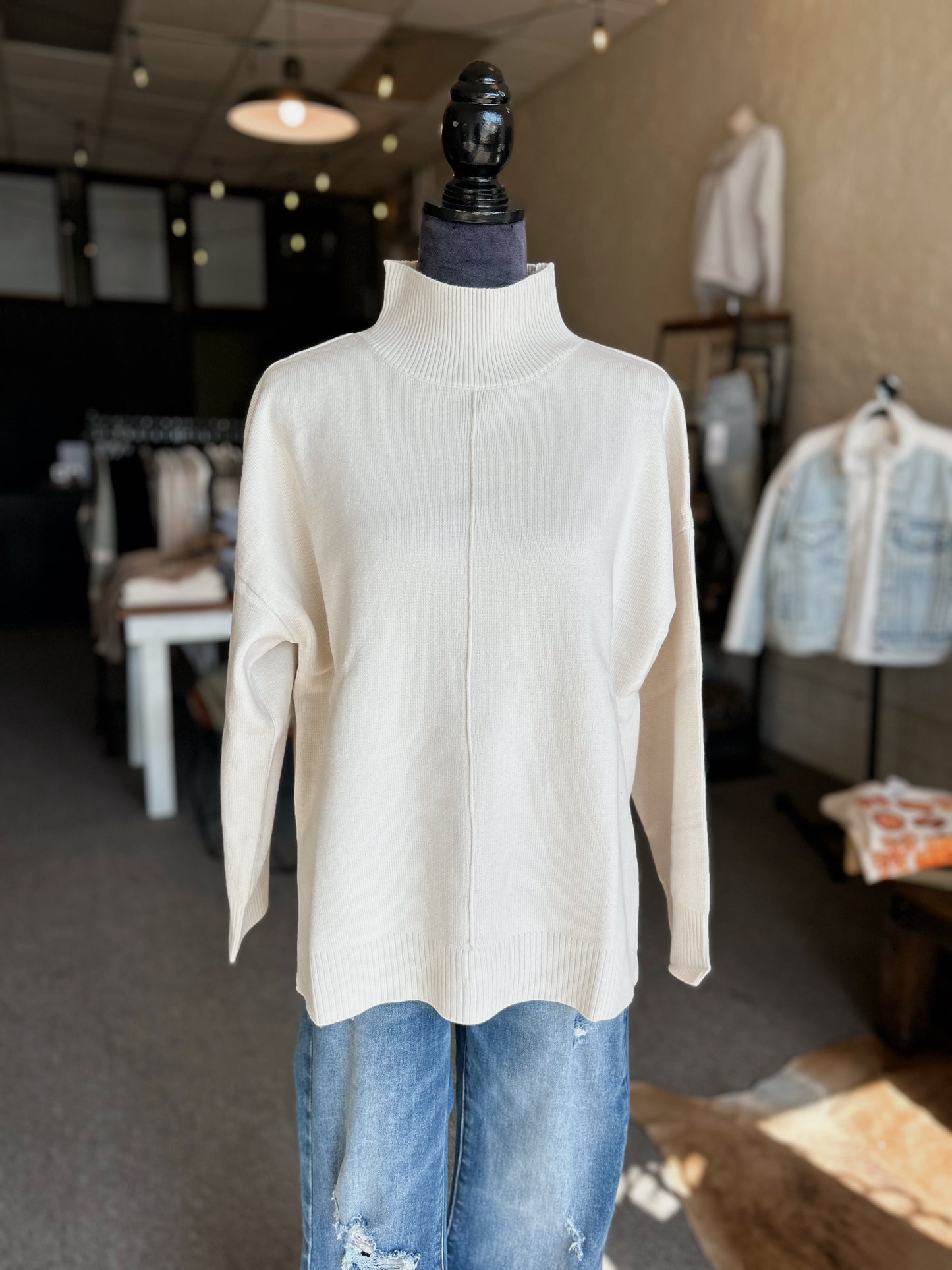 Cozy Chick Mock Neck Sweater