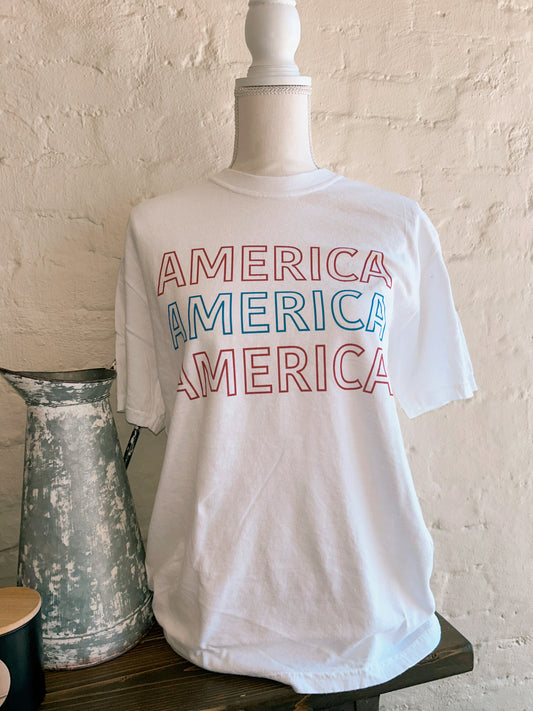 Bold America Tee (white)