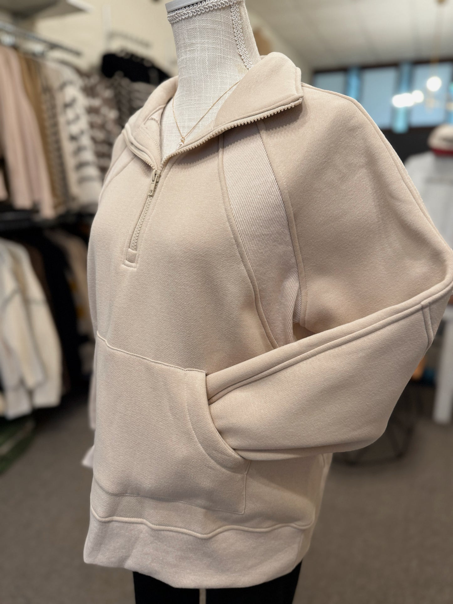 Half Zip Scuba Pullover