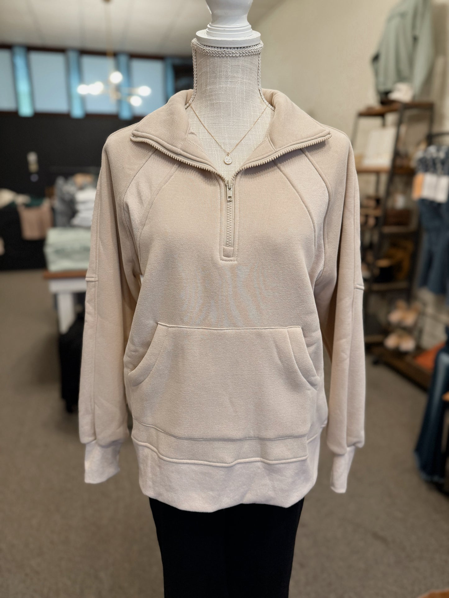 Half Zip Scuba Pullover