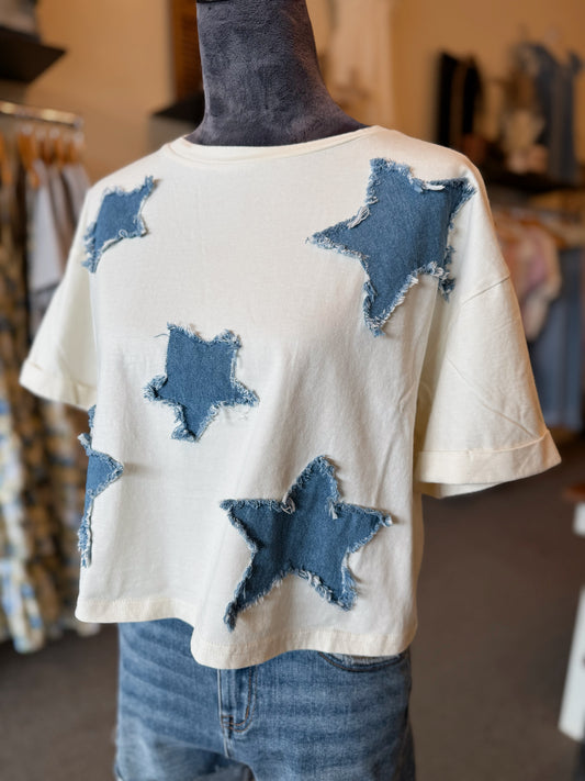 Denim Star Patch Tee